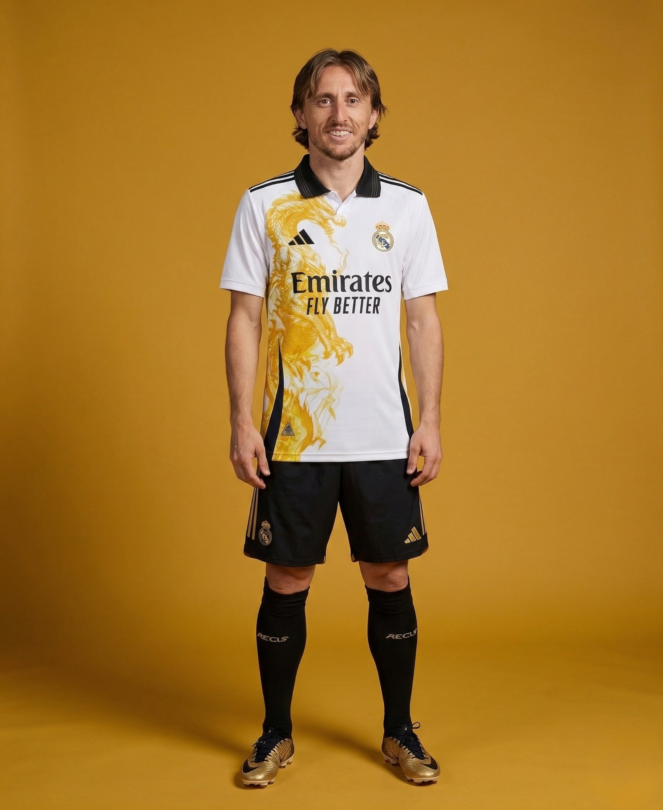 Tenue Real Madrid Dragon Jaune