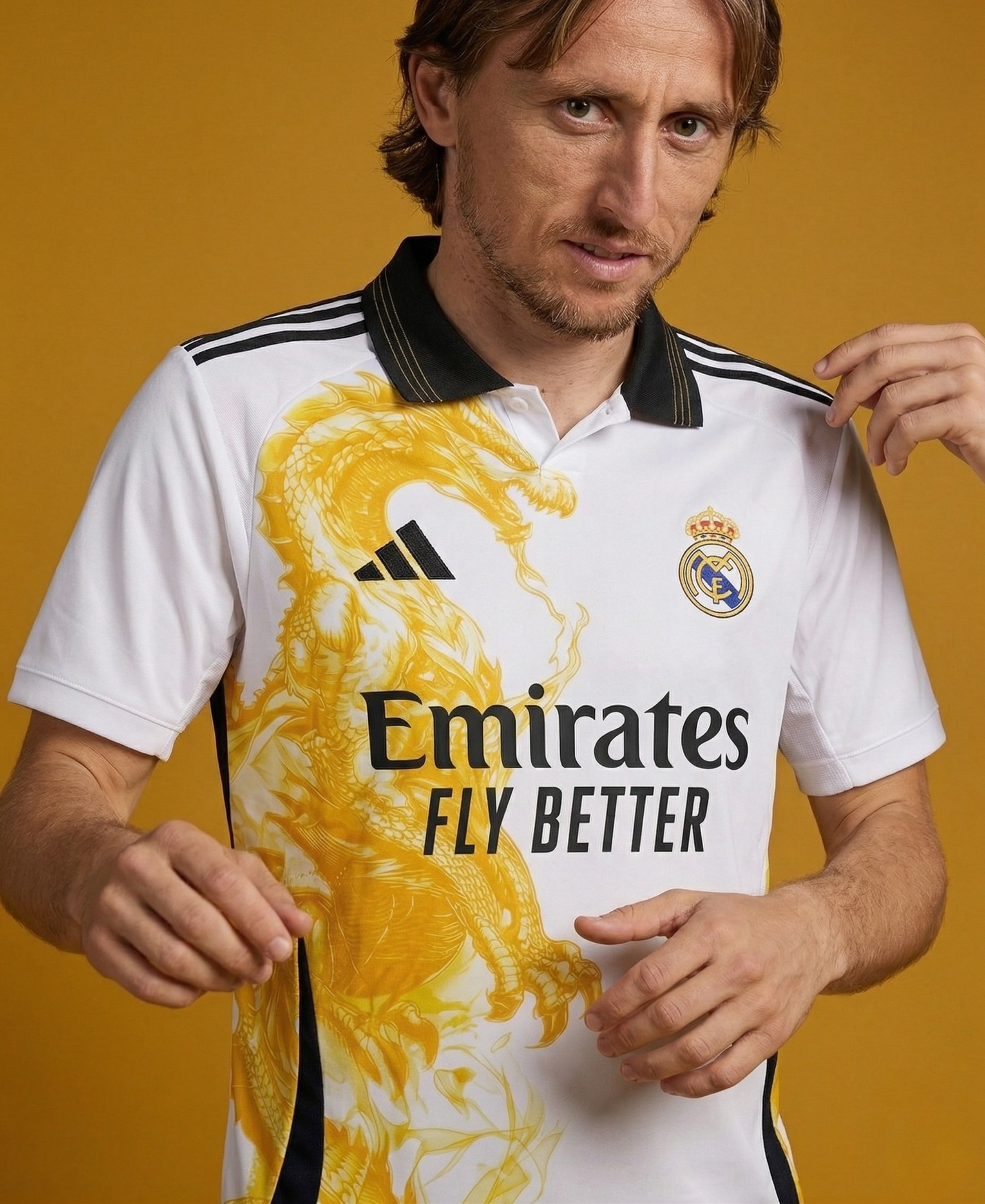 Tenue Real Madrid Dragon Jaune