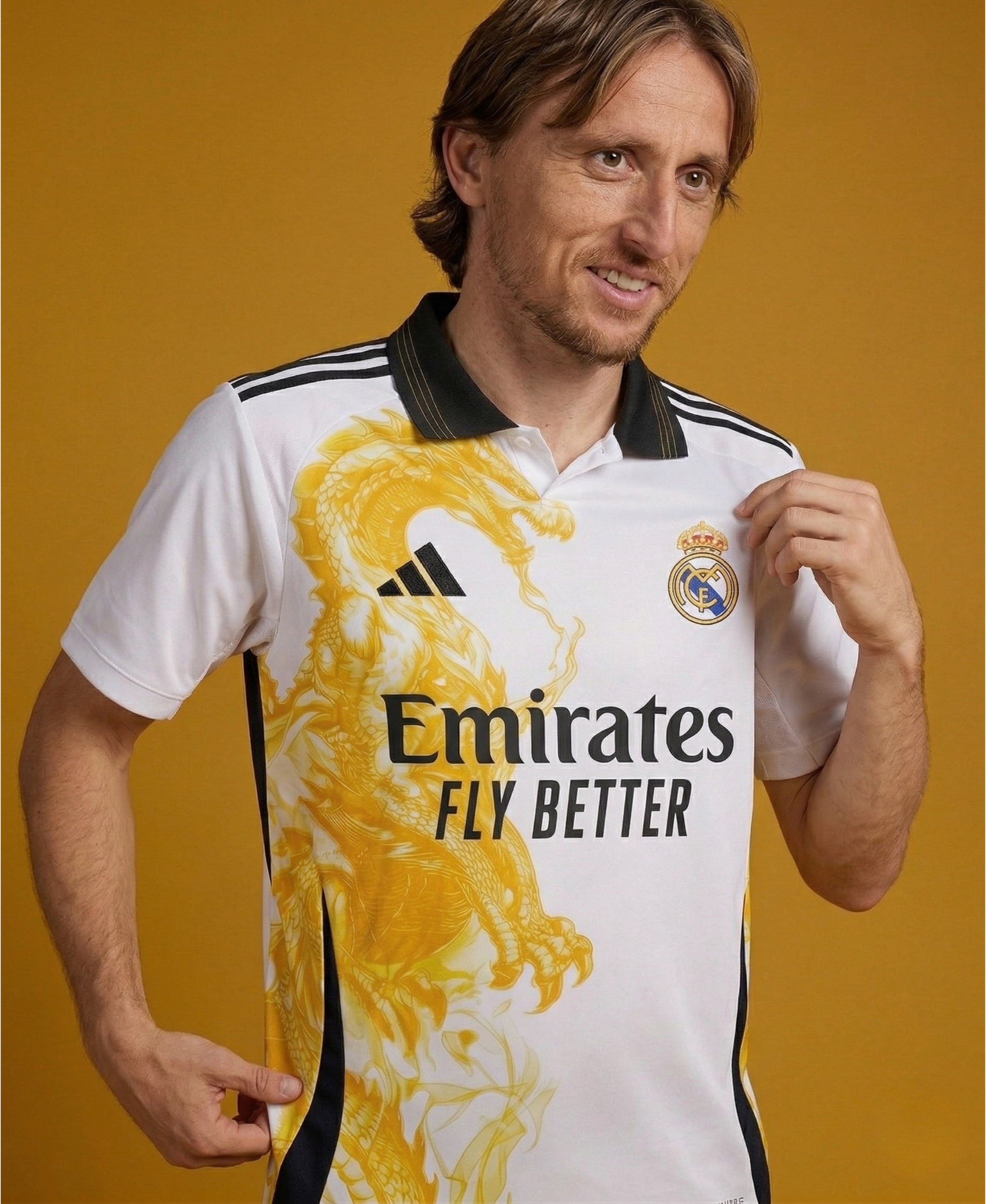 Tenue Real Madrid Dragon Jaune